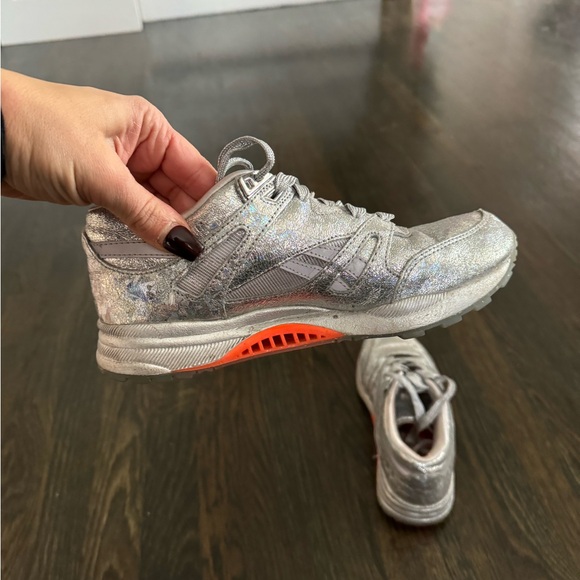 Metallic Silver Sneakers - Picture 3 of 6